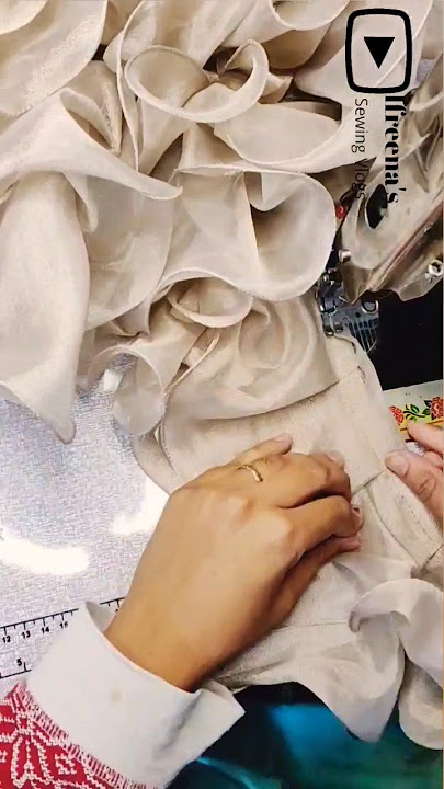 Ruffle Dupatta design Cutting and Stitching | Frill Dupatta #ruffledupatta #shorts #sewing