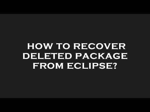 How to recover deleted package from eclipse?
