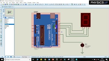 counter 7 Segment Binary Coded Decimal (BCD) Display with arduino   simulation in proteus 8