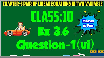 Ex 3.6 Question 1(vi) |Chapter 3 Maths Class 10 Pair of Linear Equations in Two Variable CBSE NCERT