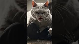 Big Cat Vs Small Cat Fight #cat #fighting #catfunny #giantman