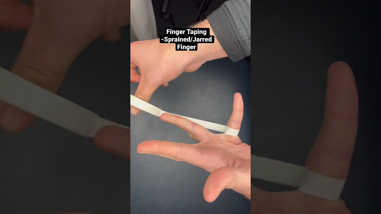 Finger Taping Sprained Jarred Physicaltherapy Strapping Sporttape Sportstaping