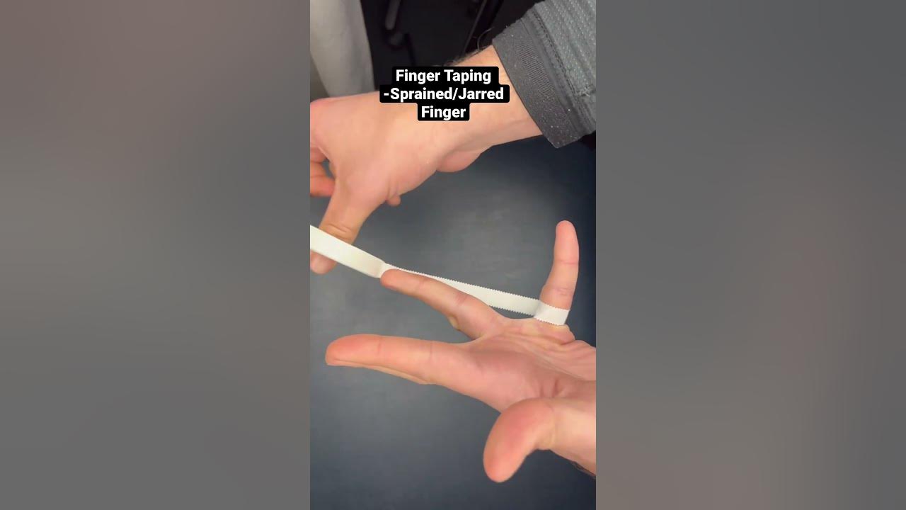 Finger Taping Sprained/ Jarred Finger taping physicaltherapy 