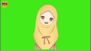 Animasi Muslimah Bicara | Green Screen