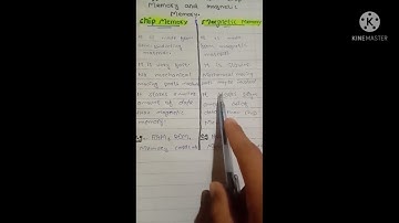 diferent between chip memory and megnetic memory