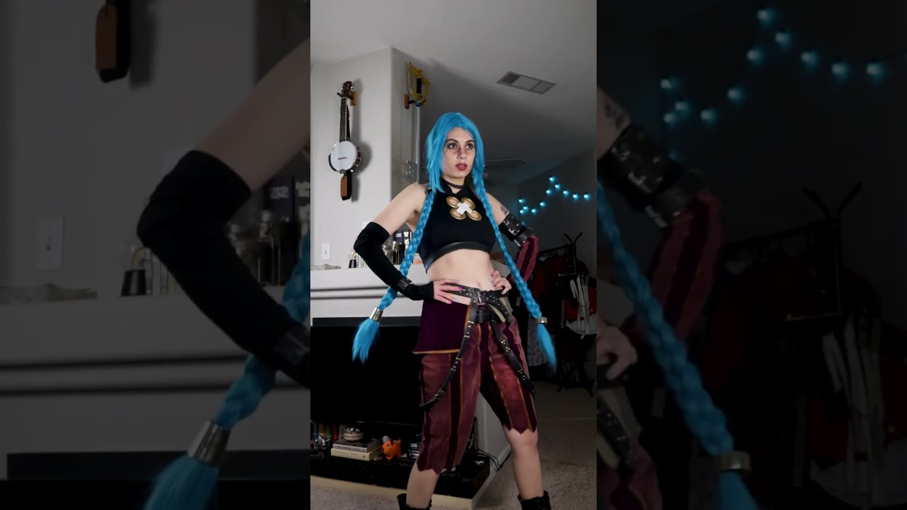 ⚠️ my NEW Jinx microwave edit ⚠️ #diycosplay #jinxcosplay #cosplaytransition