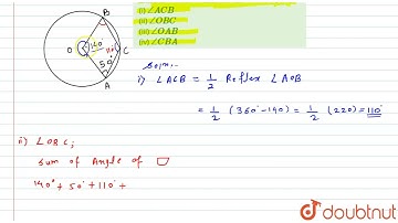 In the given figure O is the centre of the circle If  angle AOB = 140 ^(@) and angle OAC = 50^(@...