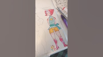 painting pearl from steven universe! #fyp #art #drawing #explore #stevenuniverse #cartoons #fanart