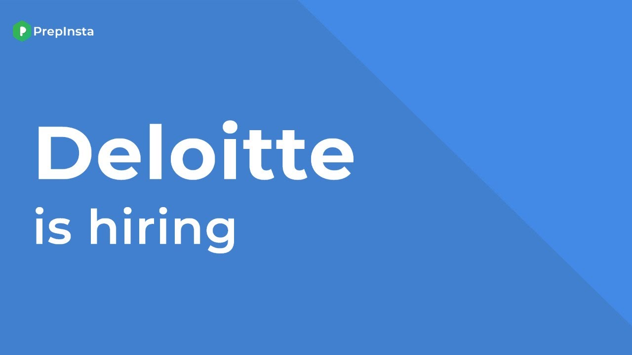 Deloitte Is Hiring Hiring Update YouTube
