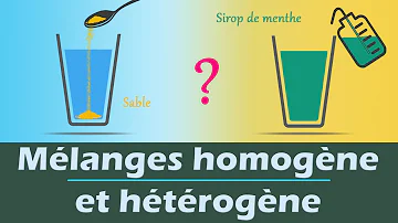 Comment distinguer un mélange homogène d'un mélange hétérogène ?
