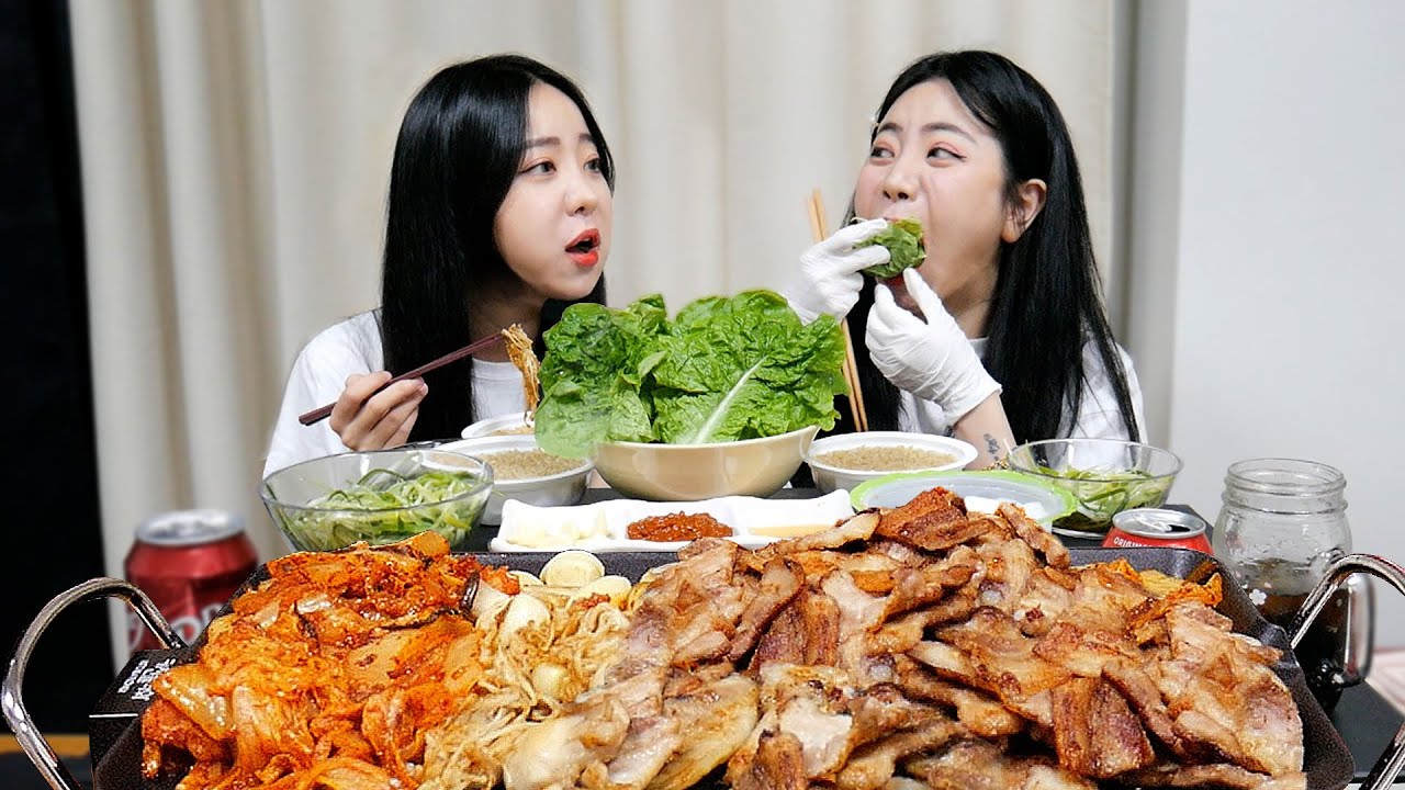 세상에서 삼겹살을 제일 맛있게 먹는 쌍둥이ㅣ 먹방 TWINS MUKBANG