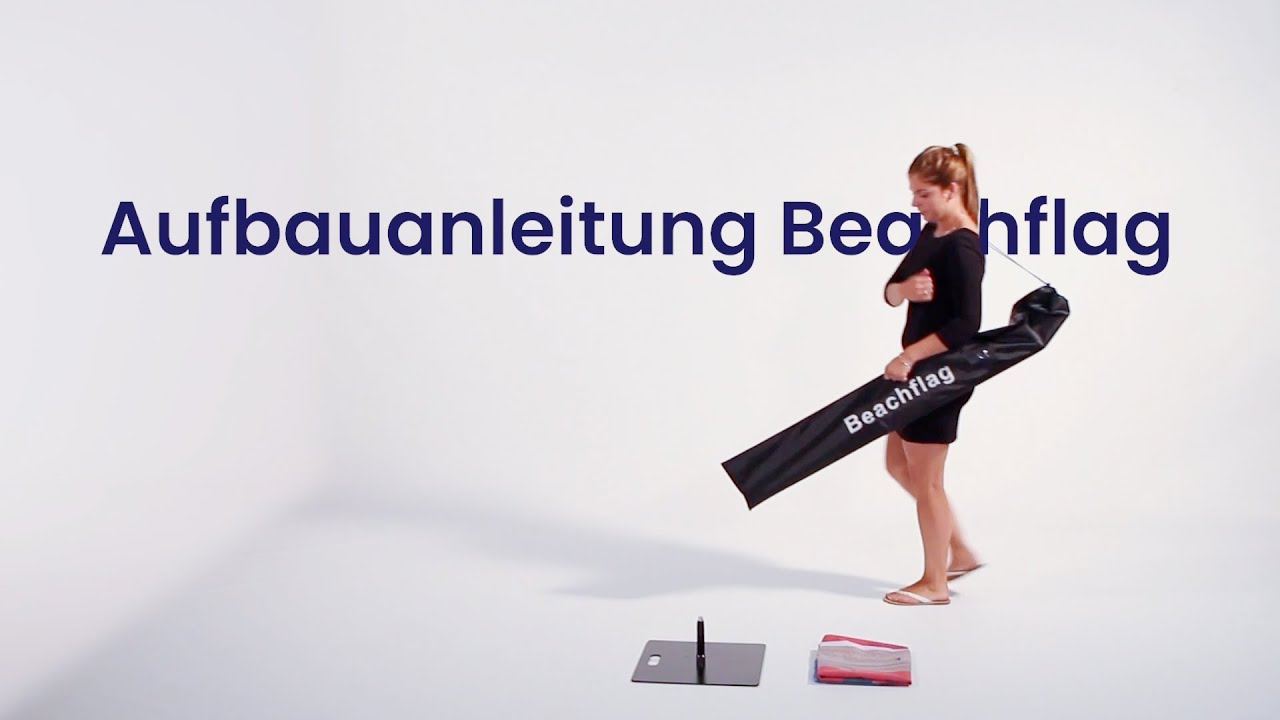 Beachflag 380cm hoch inkl. Entwurf im Preis. Sonderangebot