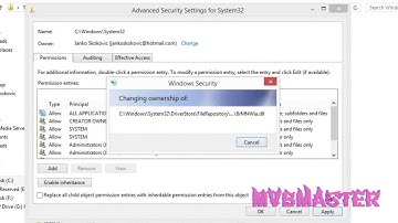 How To Gain Permission/Rights To System32 Folder on Microsoft Windows 8, Windows 8.1 & Windows 10