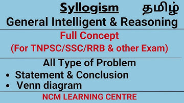 Syllogism - Statement and Conclusion - Full detail - Reasoning and Aptitude - Problems - Tamil - NCM