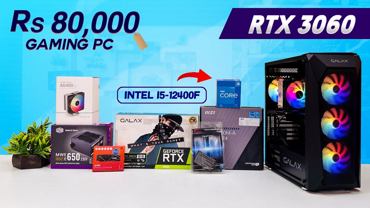 Rs 80000 PC Build for Gaming and Editing 2023 🔥 Intel i5-12400F & RTX ...
