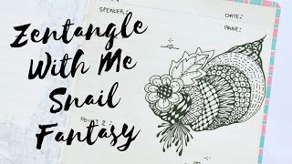 Zentangle Patterns for Beginners #01 | Snail Fantasy
