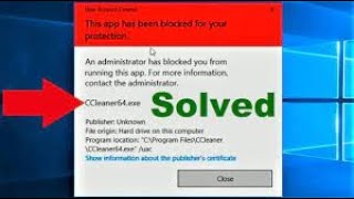 How to Fix this App has Been Blocked for Your Protection Error for all windows حل مشكلة screenshot 3