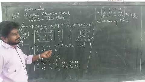 XII - MATHEMATICS - UNIT - 1 - EX - 1.5 - GAUSSIAN ELIMINATION METHOD