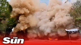 Famous Unsafe bridge destroyed in huge controlled blast using 330 pounds of explosives Net Worth