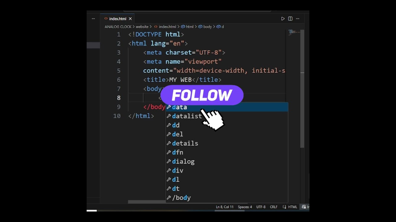 "Website Header ka HTML banana seekho sirf 30 seconds mein! PART 1 🔥💻 
