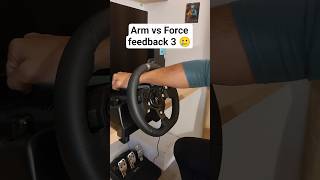 Arm vs Force feedback 3🥲 #gaming #ps5 #steeringwheel #simracing #setup #logitechg29 #xbox #viral
