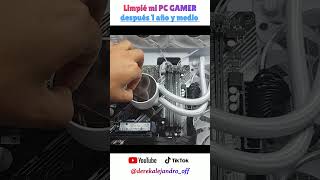 La cantidad de mugre que tenía mi PC después de 18 meses sin limpiar 💻 #pc #setup #tecnologia #gamer