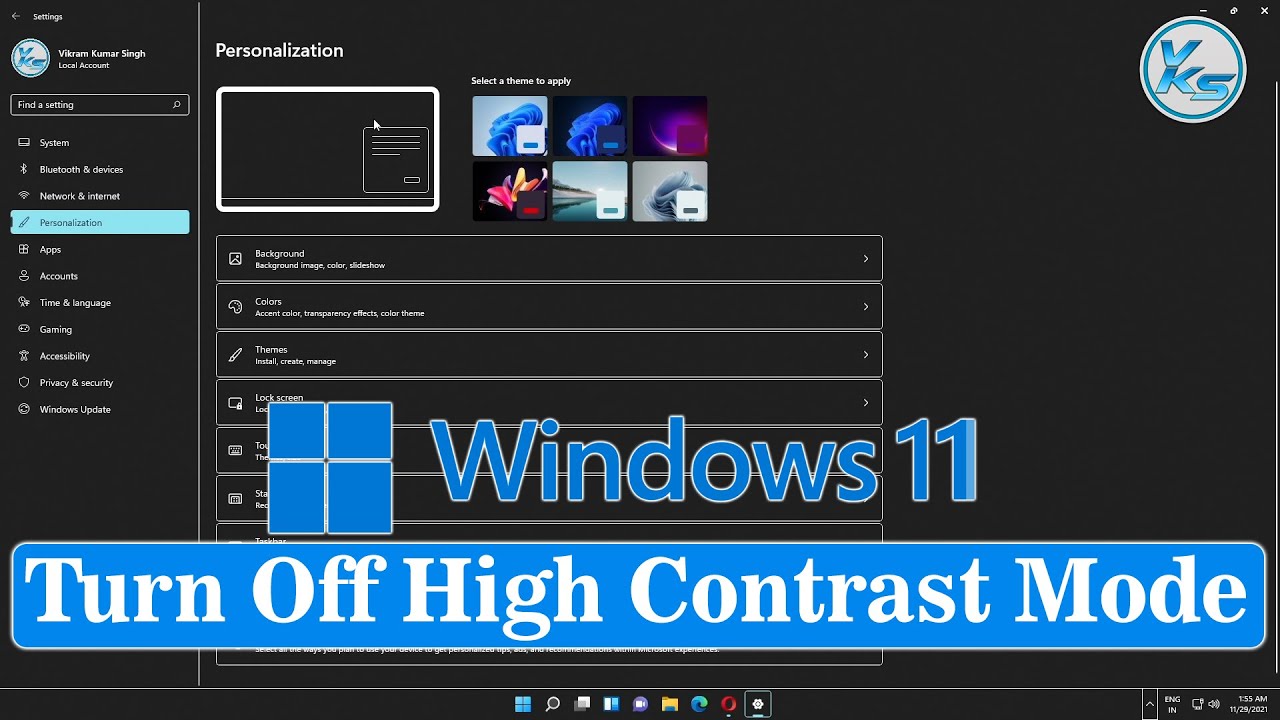 How To Turn Off High Contrast Mode On Windows 11 YouTube