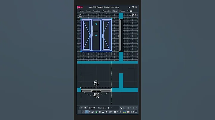 Dynamic Door/Window Elevation - AutoCAD Tutorial #architecture #autocad #architect