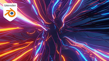 Abstract Hair Particles Animation with Eevee || Blender (3.4)