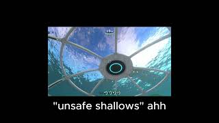 "now entering unsafe shallows report added to your databank"