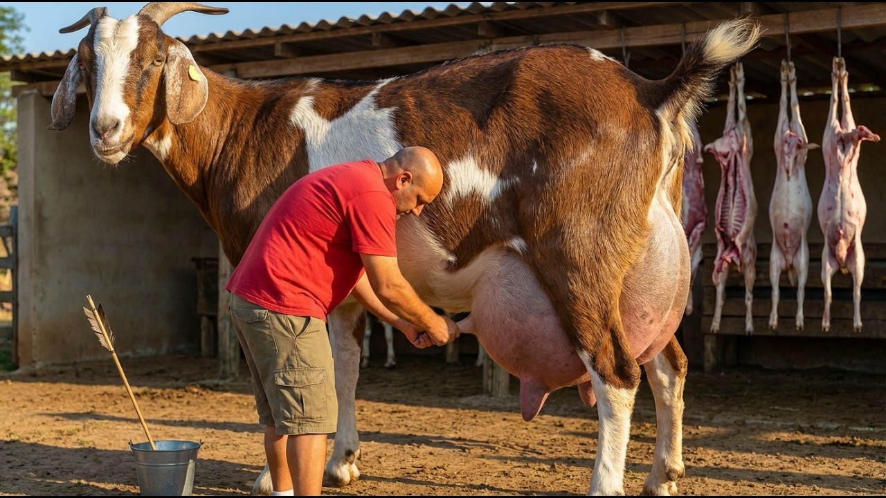 ¡CABRAS GIGANTES! como se procesa la CARNE Y LECHE de esta INDUSTRIA MILLONARIA . proceso COMPLETO