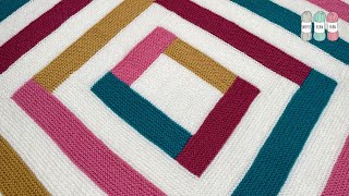 A Trendy MODERN Twist on a Classic Knitted Blanket!