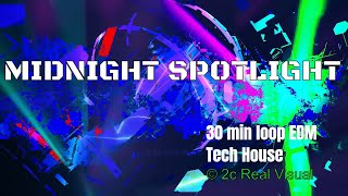 30 MIN LOOP | Midnight Spotlight | EDM Tech House | Intense 4K Ultra HD Visuals