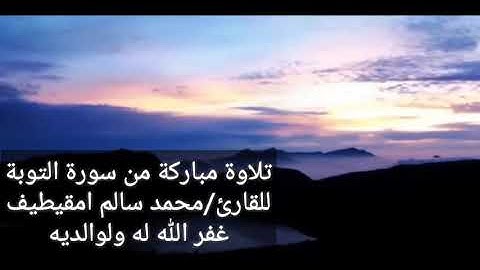 تلاوة مباركة من سورة التوبة|القارئ محمد سالم امقيطيف| حفظه الله
