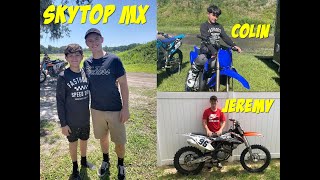 Colin &amp; Jeremy having fun at Skytop MX on their dirt bikes