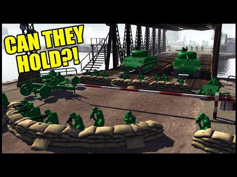 Can The Green Army HOLD The BRIDGE?! - Army Men Of War Battle Simulator