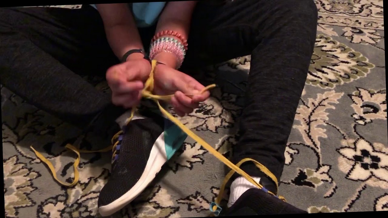 How to escape from zip ties with shoe laces - YouTube