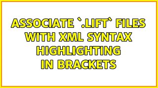Associate `.lift` files with XML syntax highlighting in Brackets