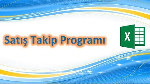 Excel Dersleri - 006: Satış Takip Programı