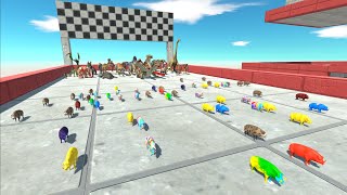CHASE SPEED RACE TO EAT AN COLOR PIG - Animal Revolt Battle Simulator screenshot 3