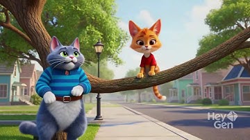 Cat Adventure Fun #aianimation #catshorts #funnycat #cartoonvideo #cat #musclecat