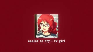 easier to cry - tv girl; sped up