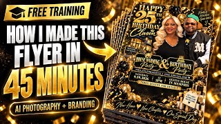 How I Made This Flyer in 45 Minutes Using AI Photography + Branding