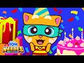 Heroic birt.ay celebration  talking tom heroes cartoon collection