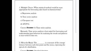 BUS 352 Business Statistics LATEST FINAL EXAM REVIEW QUESTIONS & ANSWERS