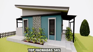 Plano de casa pequeña de 6x7 metros 5x5/Top Small house