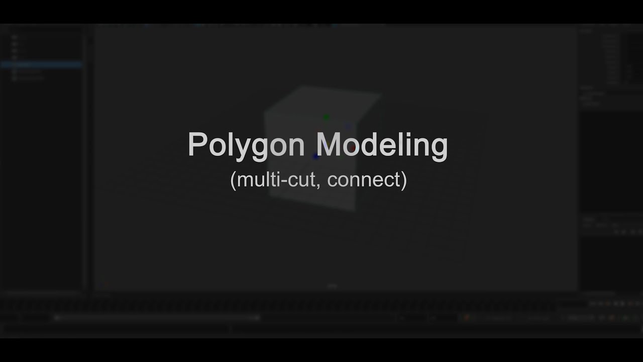 Polygon Modeling in Maya - multi-cut, connect - YouTube