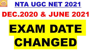 Ugc net 2021 Exam Date Changed