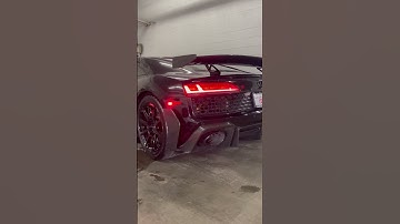 Exhaust clip of a 2023 Audi R8 GT 1 of 333 made! #audi #exhaust #burble #v10 #r8 #gt #houston