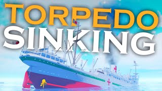 Torpedo Sinks Hospital Ship! | Tiny Sailors World | Roblox